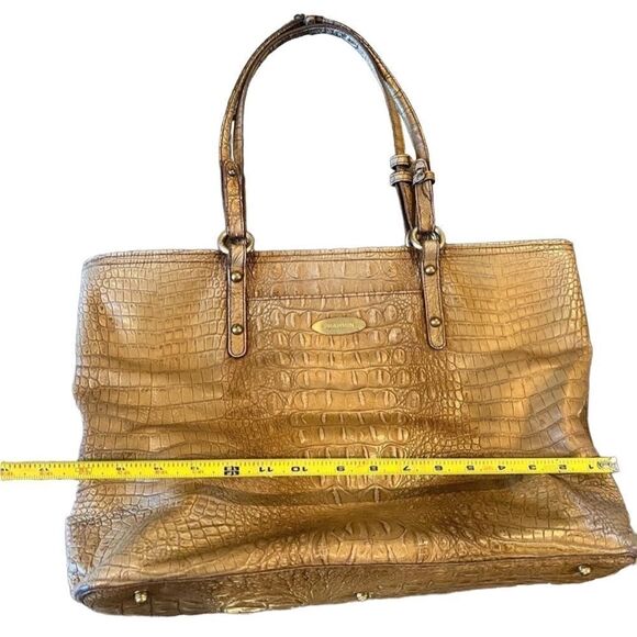 Brahmin Tan Brown Crocodile Embossed Tote - Picture 8 of 8